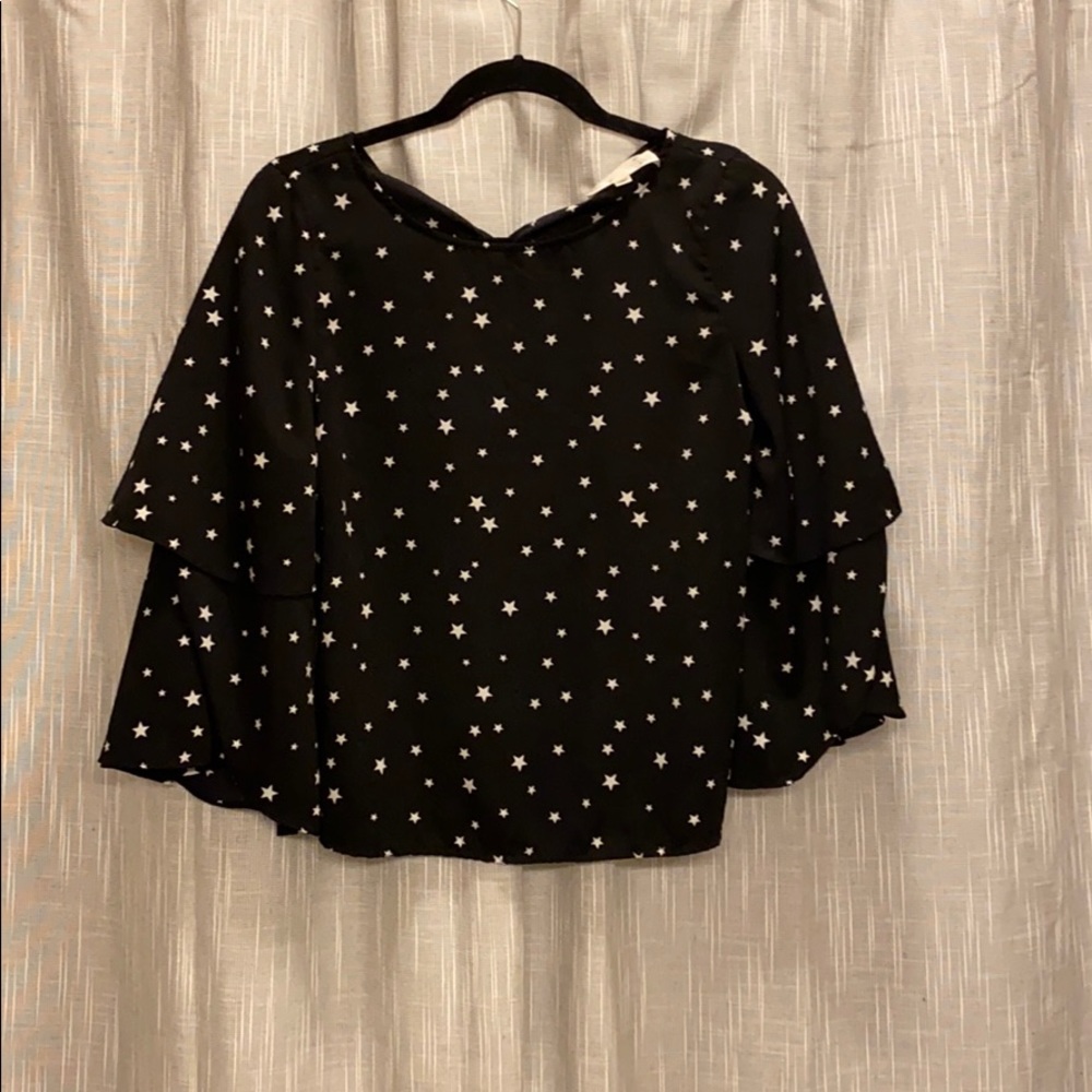 Ruffle Sleeved Star Shirt